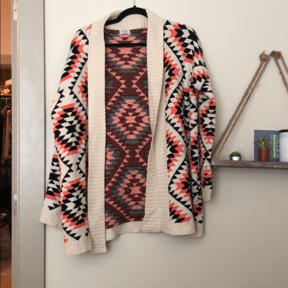 Aztec design cardigan